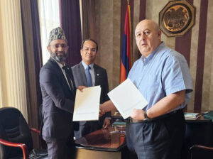 नेपाल चेम्बर र अर्मेनियाको चेम्बरबीच व्यापार एवम् सूचना प्रविधिमा सहकार्य हुने नेपाल चेम्बर र अर्मेनियाको चेम्बरबीच व्यापार एवम् सूचना प्रविधिमा सहकार्य हुने