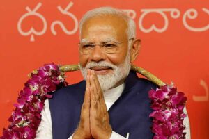 मोदी लगातार तेस्रो पटक प्रधानमन्त्रीको शपथ लिँदै