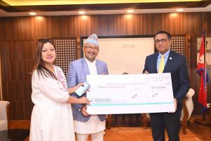 सांग्रिला डेभलपमेन्ट बैंकद्वारा भोटेकोशी बाढी प्रभावितका लागि ७० लाख सहयोग